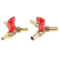 thumbnail image 2 of 1pc 8/10mm 3 Way Shut Off Ball Valve Fuel Gas Connector Brass Y Type Ball Valve, 2 of 5