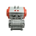 thumbnail image 6 of ECUTEE 2" Stainless Steel Pneumatic Ball Valve Three-Piece Double Acting Air Actuated Ball Valve for Control Air, Gas, Liquid(DN50), 6 of 15