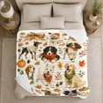thumbnail image 5 of Cheerful Fall Dogs Knitwear Autumn Leaves Pumpkins Watercolor, Cozy Pet Portrait Pattern, Warm Flannel Blanket for Living Room and Bedroom, Dog Lovers Thanksgiving Gift, Pet Lover Home Decor, 5 of 9