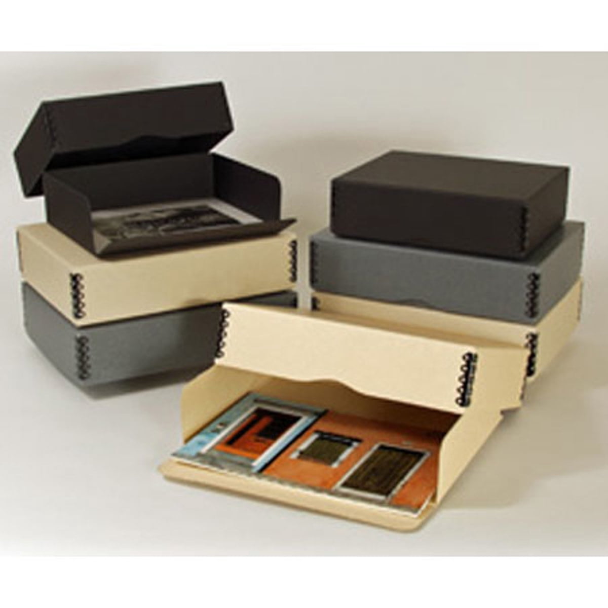 Archival Methods Drop Front Box, 3" x 11.5" x 17.25", Black