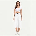 thumbnail image 6 of BUIGTTKLOP Women's Capri Pants with 2 Zipper Pockets Lightweight Quick Dry Hiking Travel Capris Pants for Women Casual Summer, 6 of 6