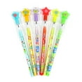 TINYMILLS 24-Pack Science Themed Stacking Pencils | Push-Point Mechanical Pencils With Erasers | Perfect For Party Favors & Classroom Rewards