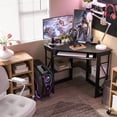 thumbnail image 5 of Black Triangle Corner Desk, Office/Computer/Writing Desk for Student Apartments, 5 of 6