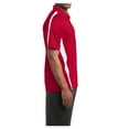 thumbnail image 3 of Yellow Rooster Mens PosiCharge Micro-Mesh Colorblock Polo True Red/ White 2XL, 3 of 8