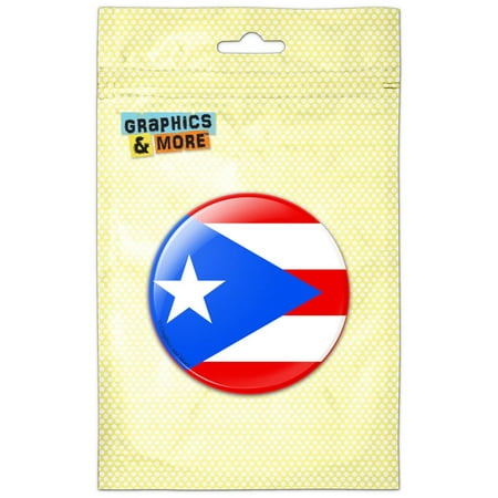 Puerto Rico National Country Flag Refrigerator Button