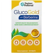 DOCTORS PREFERRED GlucoGold with Berberine - Supports Healthy Blood Sugar Levels - 500 MG (90 Tablets)