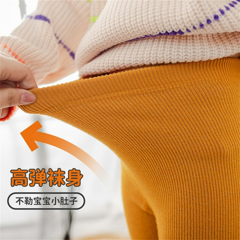 Caqnni Toddler Tights Comb Cotton Socks Opaque Pantyhose Knit