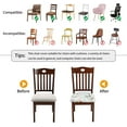 thumbnail image 4 of Stretch Chair Seat Covers Set of 4, Removable Washable Dining Chair Covers Anti-Dust Dining Room Chair Protector Cover Seat Cushion Slipcovers (4, Flower-Cyan), 4 of 6