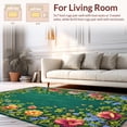 thumbnail image 2 of ODIKA 6'x9' Machine Washable Non-Slip Area Rug, Botanical Garden Flourish High Traffic Rug, Green, 198753, 2 of 7