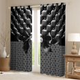 thumbnail image 2 of Manfei Cute Polka Dot Blackout Curtains Set of 2 (52x84 Each),Kawaii Bowknot Curtain, 2 of 6