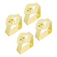 thumbnail image 4 of 4 Pcs Pince à Nappe Supports de Table à Manger Pinces en Acier Inoxydable Feuille Or, 4 of 8
