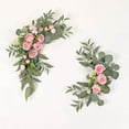 thumbnail image 2 of 2x Artificial Flower Swag Handmade Fake Flowers Hanging Peony for Party Reception Ceremony Pink, 2 of 8