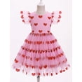 thumbnail image 3 of IDOPIP Toddler Kids Girls Sequin Star Tutu Dress Ruffle Sparkle Tulle Wedding Party Princess Dress, 3 of 8