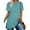 1#68-Light Blue, variant on SHIBEVER Summer Short Sleeve T Shirts for Women Casual Tunic Tops Side Split Shirt Comfortable Loose Crew Neck Tops Coffee M