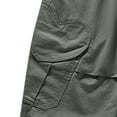 thumbnail image 6 of Lenpel Girls' Cargo Pants Cotton Elastic High Waisted Pull on Wide Leg Pants Baggy Casual Trousers with Pockets for Kids(Army Green,9-10 Years), 6 of 6