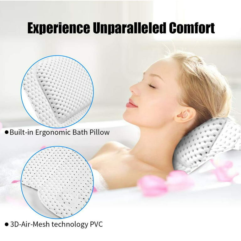 1pc PVC Bath Pillow, Modern Solid Bathtub Pillow For Bathroom