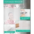 thumbnail image 4 of No Hook Shower Curtain with Snap in Liner, Summer Ocean Pink and Gray Coral Hotel Shower Curtains for Bathroom, Washable Shower Curtain Liner Set with Mesh Top Window, 54"x78", 4 of 6