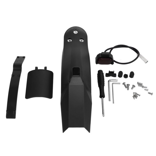 ZHIKAN Kit de luces traseras para guardabarros trasero de neumático de scooter con soporte para matrícula para Xiaomi M365Black