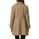 thumbnail image 3 of Abrigo largo de invierno con bolsillos para mujer con un solo pecho marrones L, 3 of 5