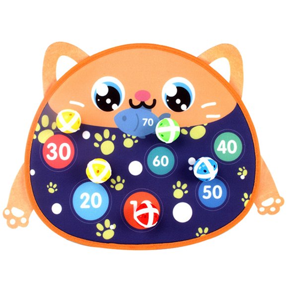 Kids Game Dart Board Set Animal 2 in 1 Fabric Dart Game Sticky Ball Dart Set