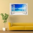 thumbnail image 5 of Vadktai Fake Window Wall Sticker - Waterfront View Faux Window Wall Mural for Wall Decor, Stick and Peel Wall Decals, 5 of 7