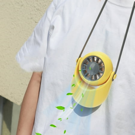

QiwagFerng Outdoor Neck Hanging Style Fan Lazy Electric Portable Lazy Usb High Power Neck Hanging Small Fan Household Items & Decor Gift Updated Version
