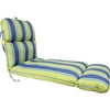 Outdoor Deluxe Chaise Lounge Cushion, Paramus Stripe Royal