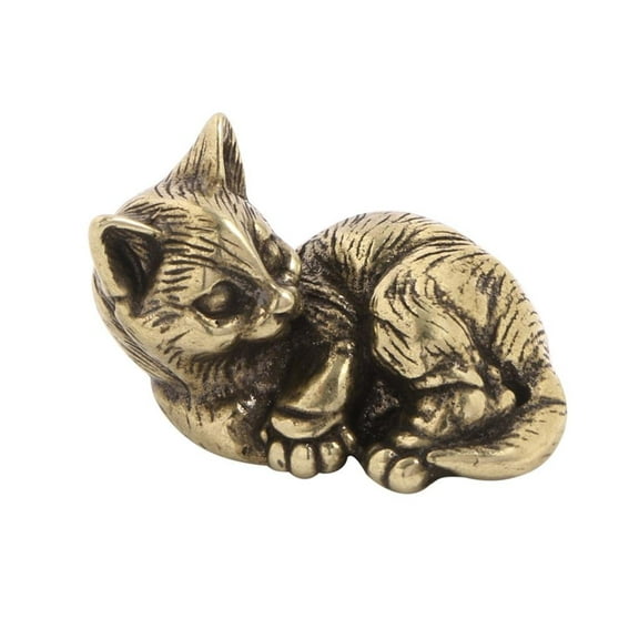 lanema Decorative Animal Figurine Teas Pet Miniature Cats Sculpture for Car Interior and Desk Decoration Desktop Ornament