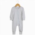 thumbnail image 2 of Wamejoo Baby Boy Girl Pajamas Bamboo Rompers Footless Zipper Solid Color Long Sleeve Sleeper Jumpsuit Soft Loungewear Outfit, 2 of 9