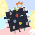 thumbnail image 4 of Infant Saliva Towel, Baby Comfort Saliva Towel Soft Velvet Visual Development Silicone Teether Cute Patterns  for Daily Use Outer Space,Sail Boat,Ice Cream,Snowflake, 4 of 7