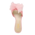 thumbnail image 4 of XYD Women Pearls Bowknot Open Toe Mules Slip on Kitten Low Heel Shoes Elegant Wedding Party Date Slide Sandals Size 14 Pink, 4 of 4