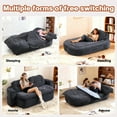 thumbnail image 6 of Sleeper Sofa Bed with 2 Pillows,Corduroy Convertible Futon Sleeper Sofa Couch,Modern Floor Sofa Bed,Folding Mattress for Living Room,Small Spaces,Brown Grey, 6 of 8