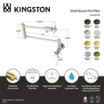 thumbnail image 4 of Kingston Brass KS4102DX Concord Two-Handle 1-Hole Wall Mount Pot Filler Faucet in Polished Brass, 4 of 5