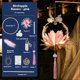 thumbnail image 2 of Chinese Lanterns DIY Mid-Autumn Lanterns Material Set LED Flower Lantern for Middle Autumn Festival Decor, 2 of 5