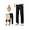 Black Straight, variant on Thermoseal - Waterproof & Windproof Thermal Pants,Fleece Lined Pants Men,Lined Pants for Cold Weather Hiking Cycling