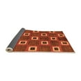 thumbnail image 2 of Ahgly Company Indoor Round Oriental Orange Modern Area Rugs, 8' Round, 2 of 4