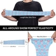thumbnail image 2 of Sun Protection Arm Sleeves for Men Women, Cute Pink Axolotl Wavy blue Sleeves to Cover Arms with Thumb Hole Cooling Sleeve, 2 of 6