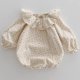 thumbnail image 5 of Korean Style Baby Girl's Floral Bodysuits Lotus Leaf Collar Cotton Jumpsuit 100 Days Infant One Piece Spring Autumn Baby Clothes, 5 of 6