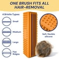 thumbnail image 3 of Groom Genie The Magic Block Pet Hair Removal Brush in Orange, 3 of 7