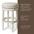 thumbnail image 3 of Open Box Maven Lane Pullman Backless Swivel Bar Stool White Oak, Bar Height, 3 of 6