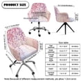 thumbnail image 7 of Xoenoiee Cherry Blossoms Pink Pattern Swivel Accent Dining Chair Cover Stretch Mid Back Accent Office Desk Chair Slipcover Soft Arm Chair Protector for Home Office, 7 of 7