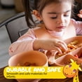 thumbnail image 6 of Bowl for Baby Food by Muqee Peeko in Calm Baby Apricot Color - FDA Approved Silicone, 6 of 7