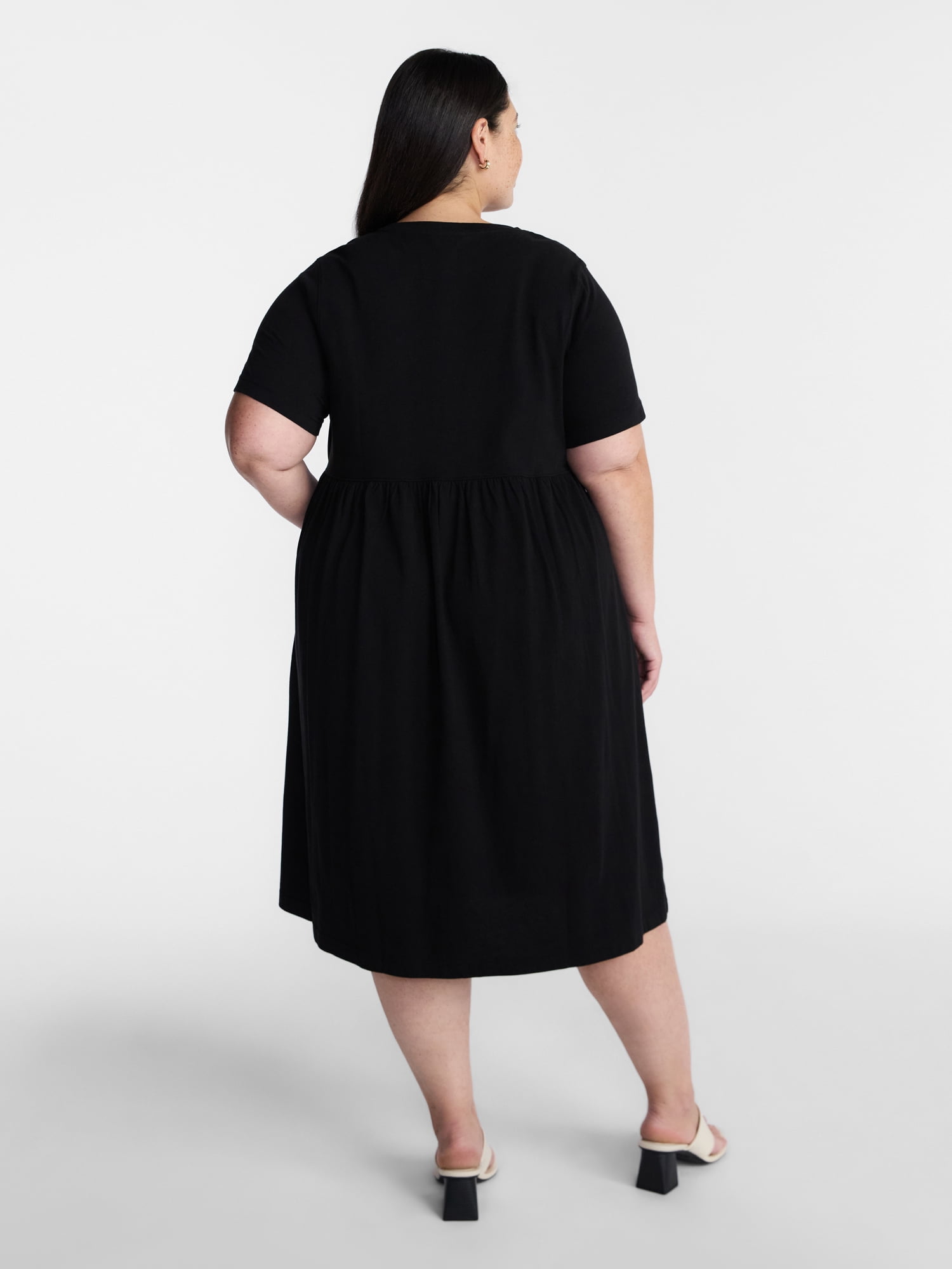 Terra & Sky Women’s Plus Babydoll Dress, Sizes 0X-5X