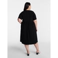 thumbnail image 2 of Terra & Sky Women’s Plus Babydoll Dress, Sizes 0X-5X, 2 of 4
