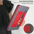 thumbnail image 3 of TECH CIRCLE for 7 Inch Tablet Android 11/12/13/14 Tablet Universal Case with Stand (Portrait/Landscape Viewing Angles)/Hand Strap/Front Pocket/Card Slots, PU Leather Folio Case with Lanyard, Red, 3 of 6