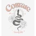 thumbnail image 2 of Cosmic Snake & Flowers White Adult Long Sleeve Hoodie-XL, 2 of 3