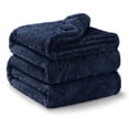 thumbnail image 7 of Exclusivo Mezcla Plush Fuzzy Large Fleece Throw Blanket (50" x 70", Navy Blue)- Soft, Warm and Lightweight, 7 of 7