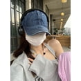 thumbnail image 3 of CoCopeaunts Wash Denim Baseball Cap For Women Spring Summer Ponytail Snapback Cap Men Soft Top Baseball Cap Cotton Outdoor Visor Cap Unisex, 3 of 6