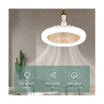 E27 Ceiling Fan with Lights,Enclosed Low Fan Light, Electric Fan Gimbal Lamp Holder(White