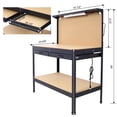 thumbnail image 4 of Steel Workbench Tool Storage Work Bench Workshop Tools Table W/Drawer and Peg Board ,4xAC outlets 2xUSB Ports, 4 of 14